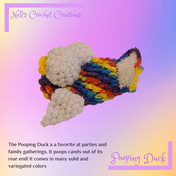 The Amazing Pooping Duck Crochet Duck Candy Dispenser Etsy