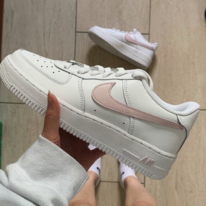 Dusty Rose Swoosh Custom Air Force 1&#39;s (AF1s)