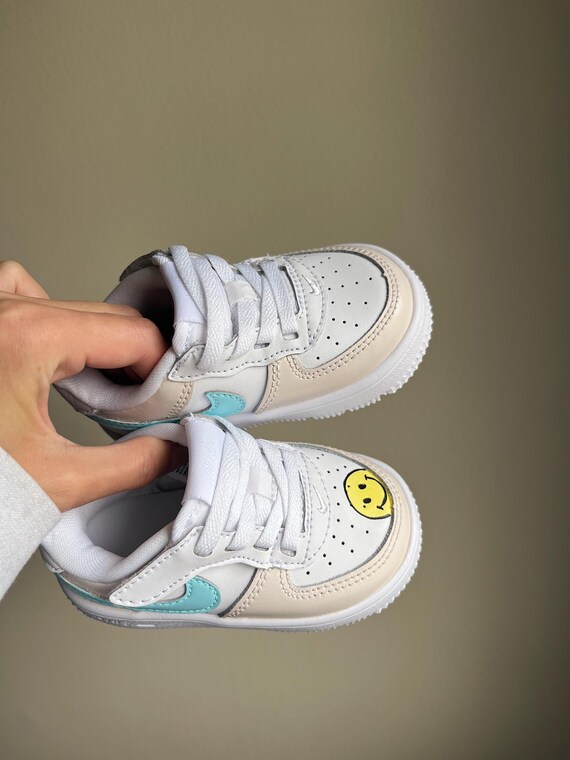 air force 1 yellow smiley face