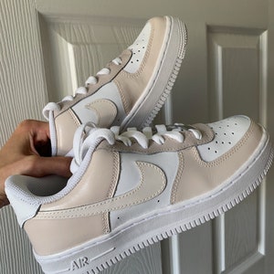 Custom Air Force 1 (AF1) beige + marron clair Variation II