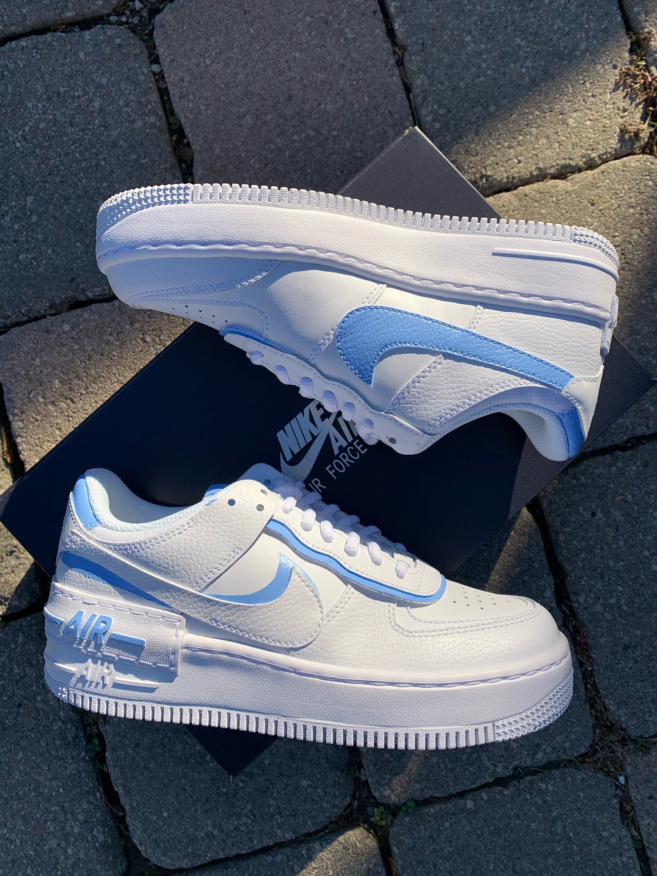 toernooi bedenken Beïnvloeden Baby Blue Shadow Custom Air Force 1's af1s - Etsy