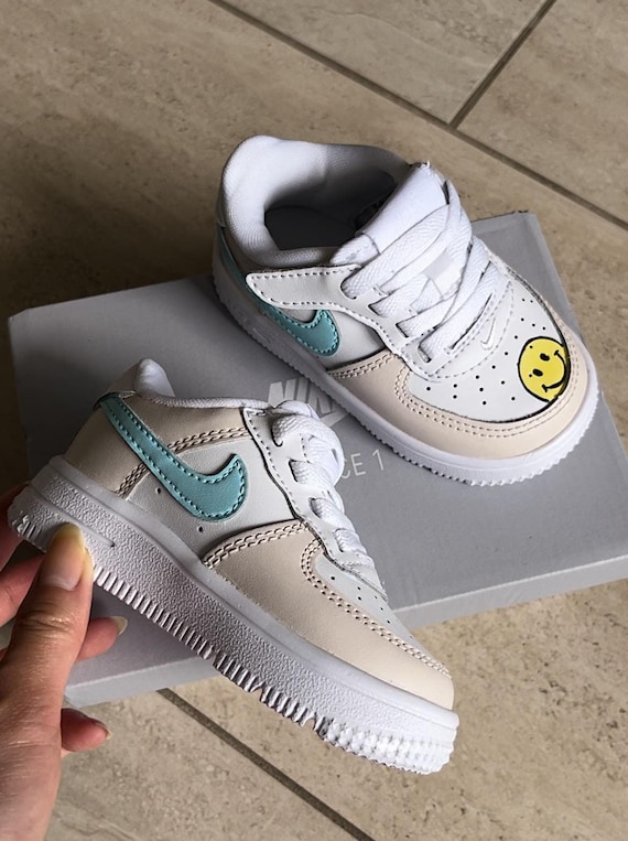 Smiley Face Neutral Custom Air Force 1's (AF1s)