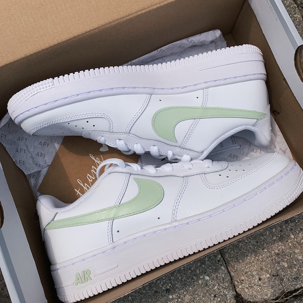 Custom Air Force 1 (AF1) vert sauge