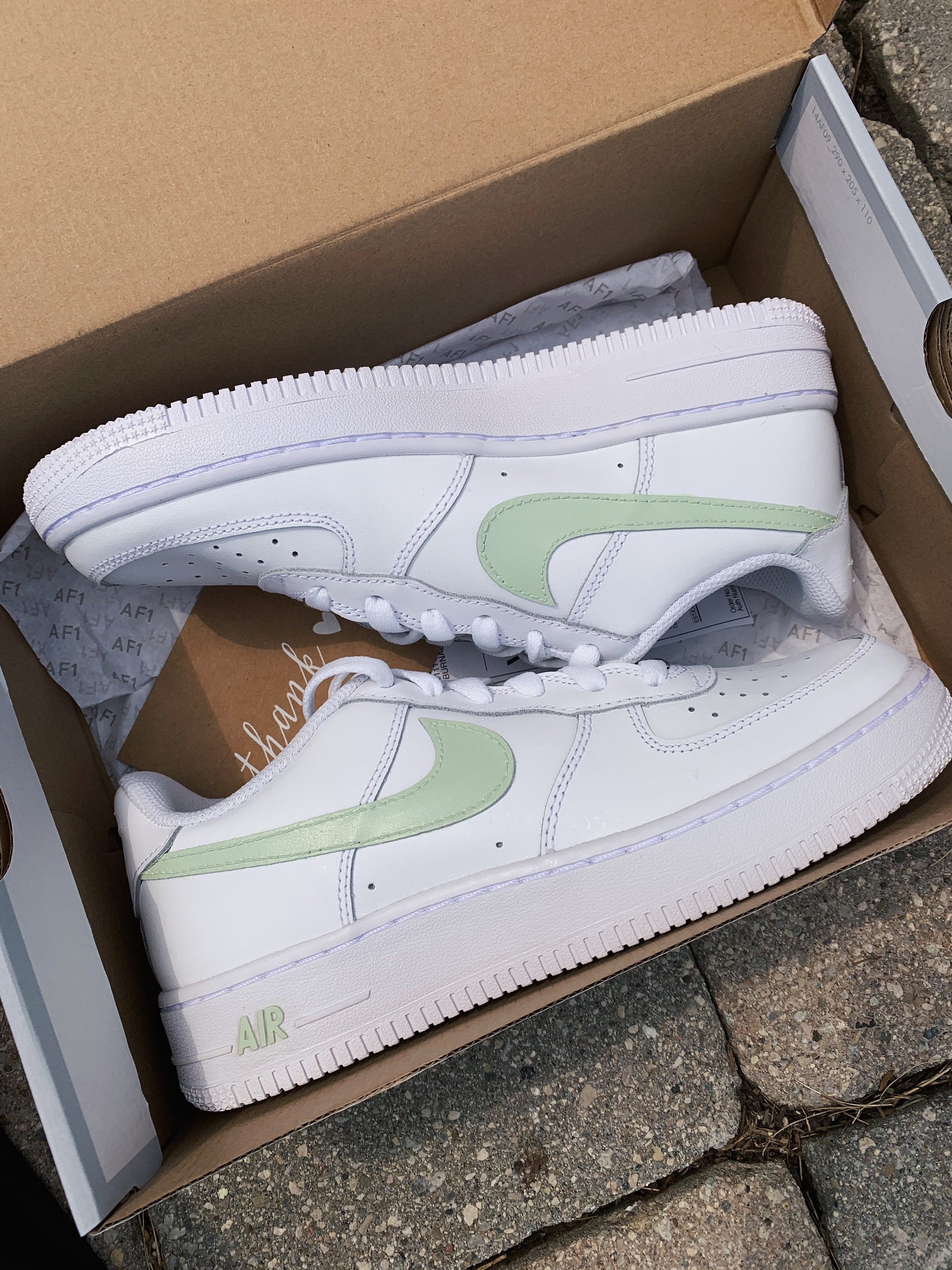 Air Force 1 Sage Green - TheCrepCustomiser