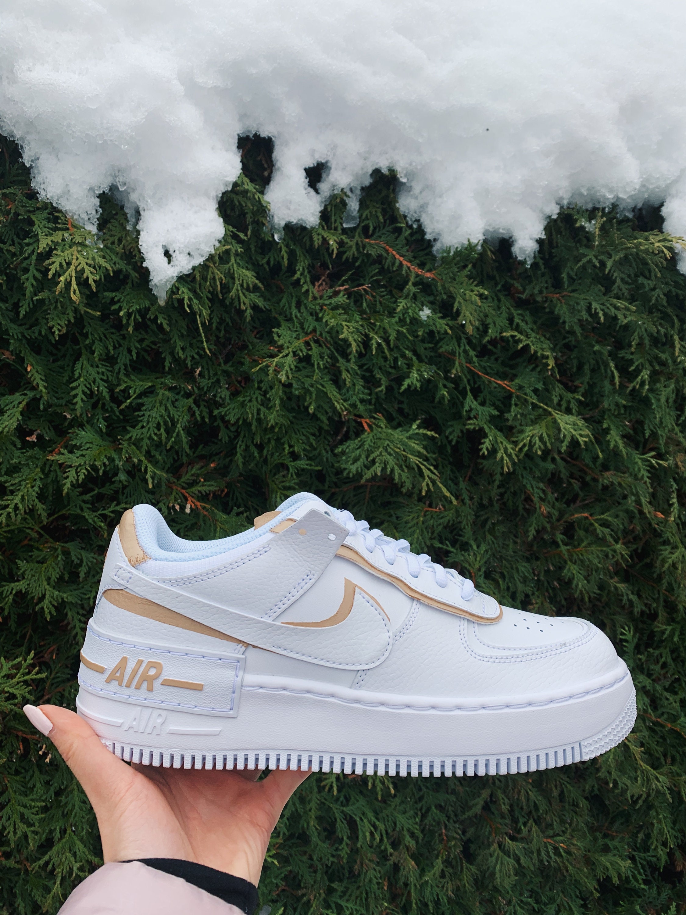 Tan Shadow Custom Nike Air Force 1's (AF1s)