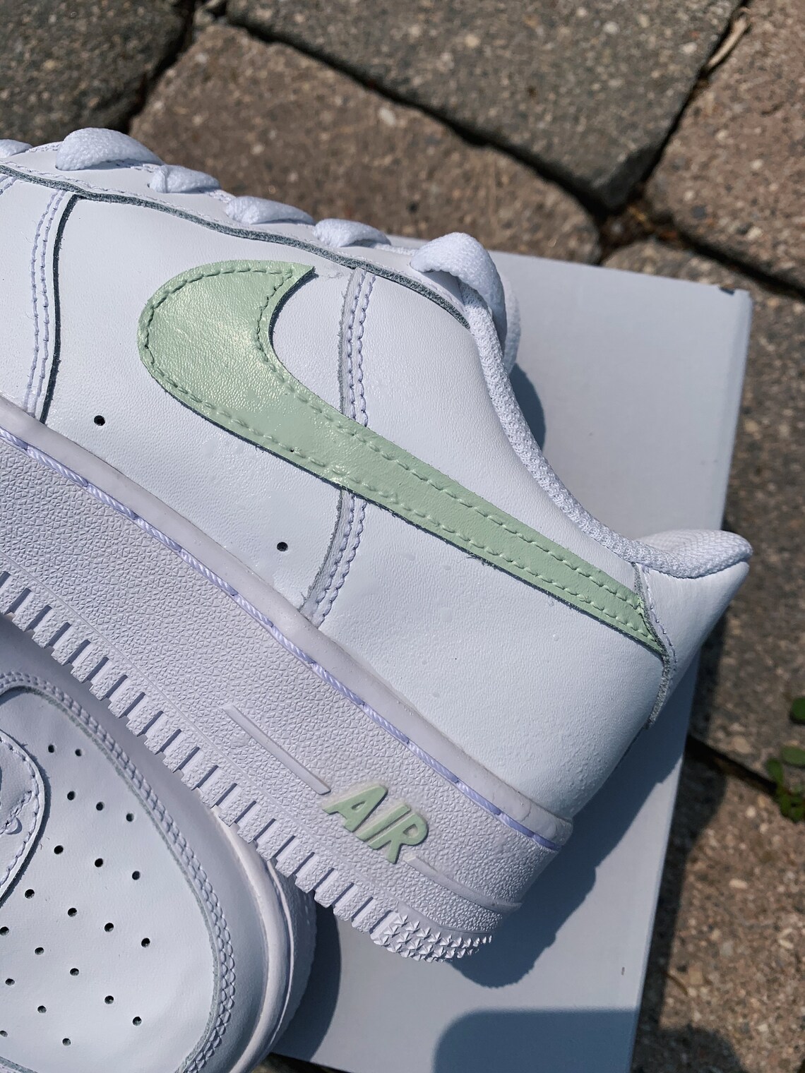 nike air forces sage green