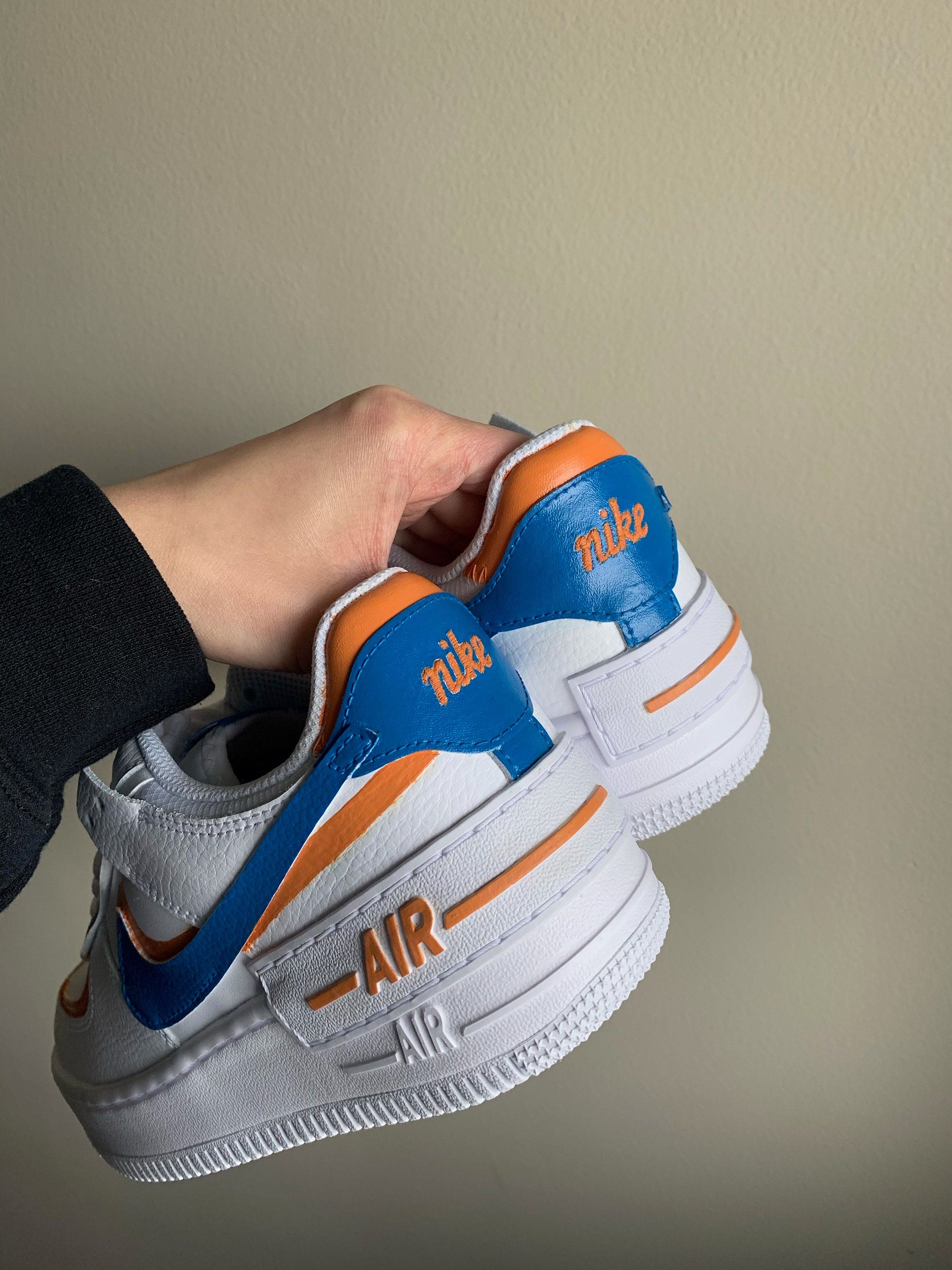 Deep Blue and Orange Shadow Custom Air Force 1's (af1s) - Etsy Deep Blue and Orange Shadow Custom Air Force 1's (af1s) - Etsy
