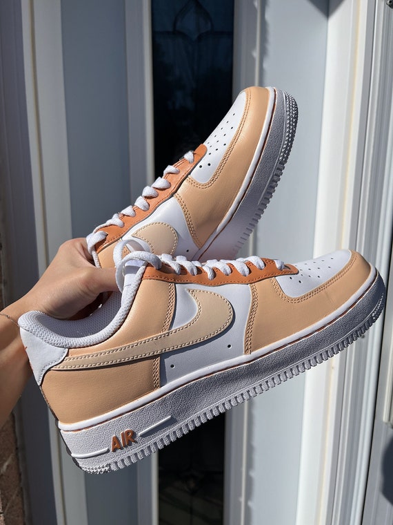 Burnt Orange Tones Custom Air Force 1's (AF1s)