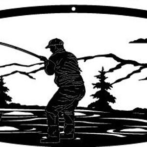DXF File Large Fishing scene