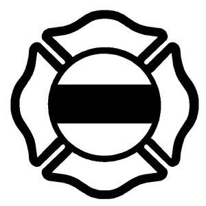 DXF File Fireman&#39;s Maltese Cross Monogram