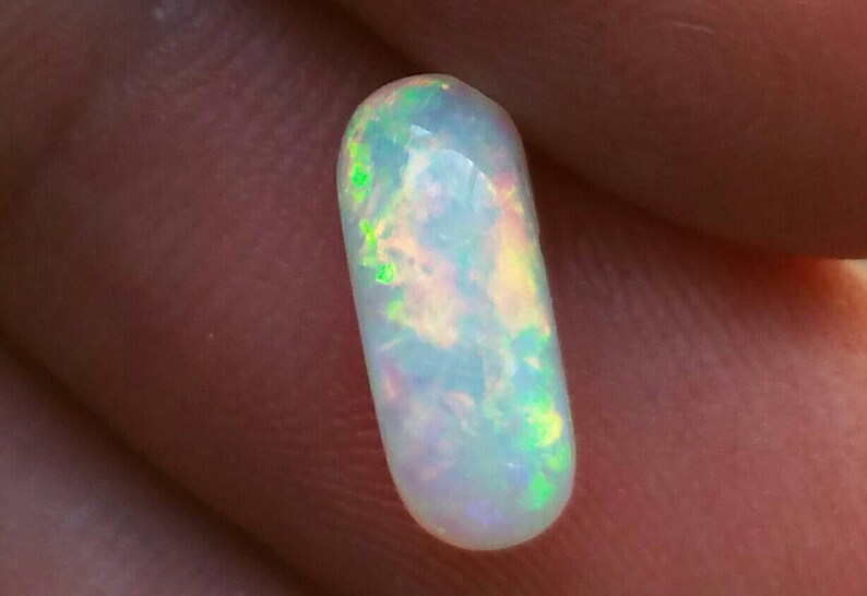 Rare Lambina Australian gem crystal rainbow opal cushion cut | Etsy
