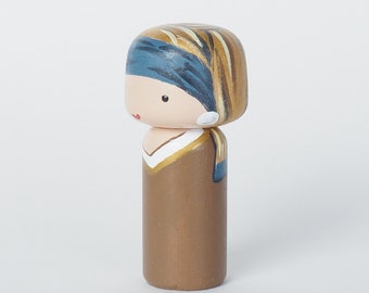 Girl with a Pearl Earring - Mini Kokeshi - Johannes Vermeer (Limited Edition)