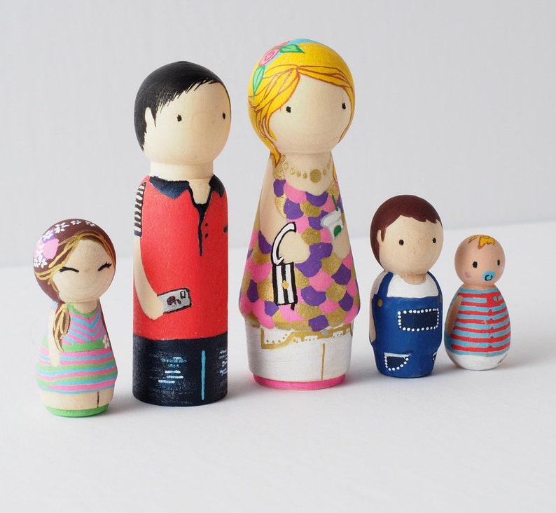 Personalized Family Peg Dolls imagem 4