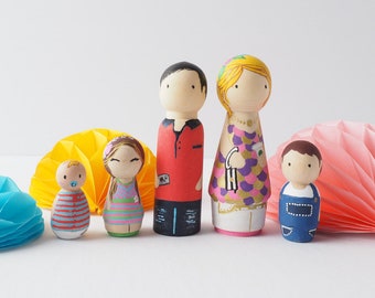 Personalized Family Peg Dolls
