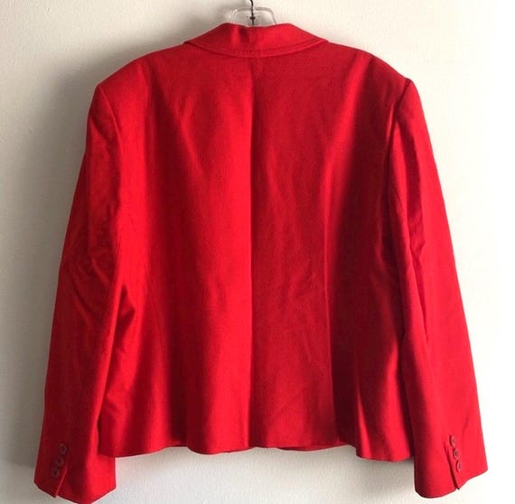 Pendleton Vintage Red Wool Jacket Blazer Size 16 - image 4