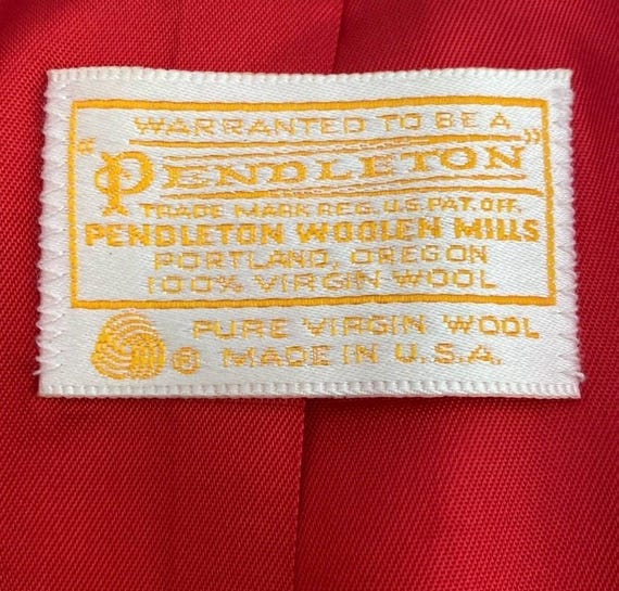 Pendleton Vintage Red Wool Jacket Blazer Size 16 - image 2