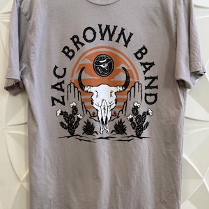 THE MUSIC バンドTシャツ ブラウン Sサイズ Zac brown band shirt - Etsy 日本