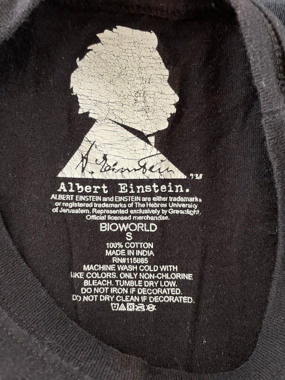 Vintage Albert Einstein embroidered t-shirt, sz S - image 4