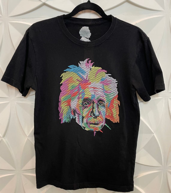 Vintage Albert Einstein embroidered t-shirt, sz S - image 1