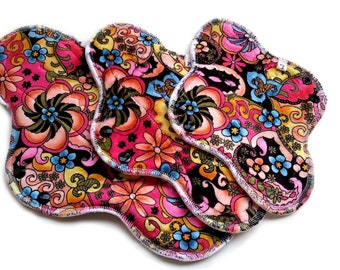 Minky Topped Cloth Pads ~ Floral Mama Cloth ~ Cloth Menstrual Pads ~ Cloth Incontinence Pads ~ Reusable Cloth Pads ~ Sanitary Pads