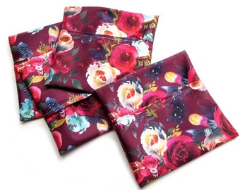 Vintage Roses , Eco friendly, cloth pads, incontinence pads, wet bag, pad wrap, reusable pads, cloth pad wet bag, pad wrapper, mini wet bag