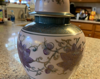 Four Piece Vintage Jade Green Asian Influenced Heavy Pottery Andrea by Sadek