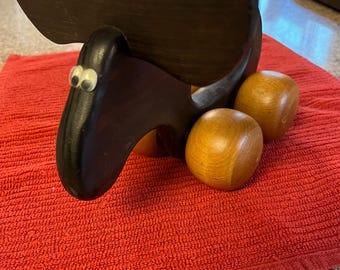 Wooden Rolling Moose