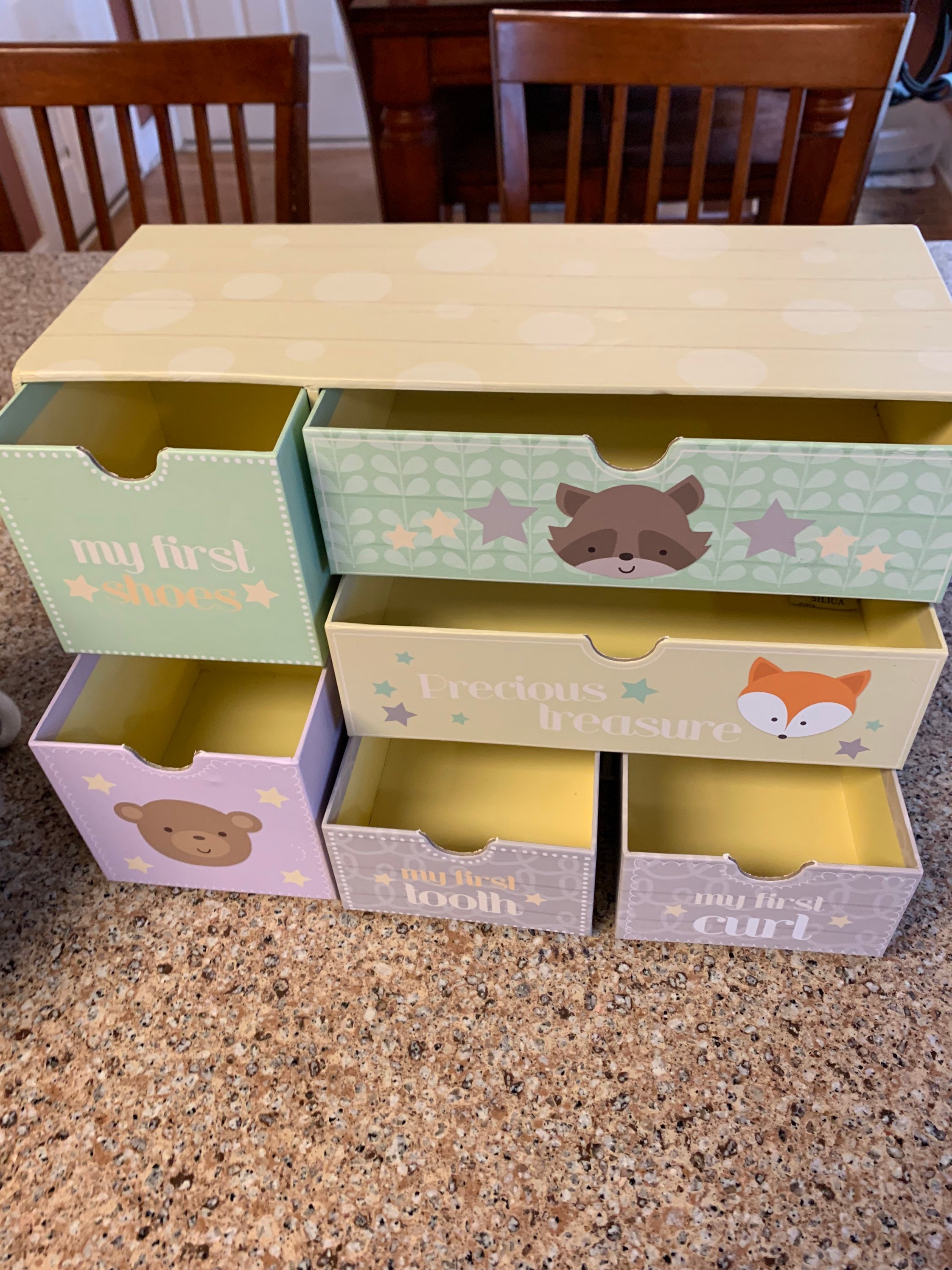 Baby Keepsake Storage Box with Drawers.........Boy or Girl Etsy