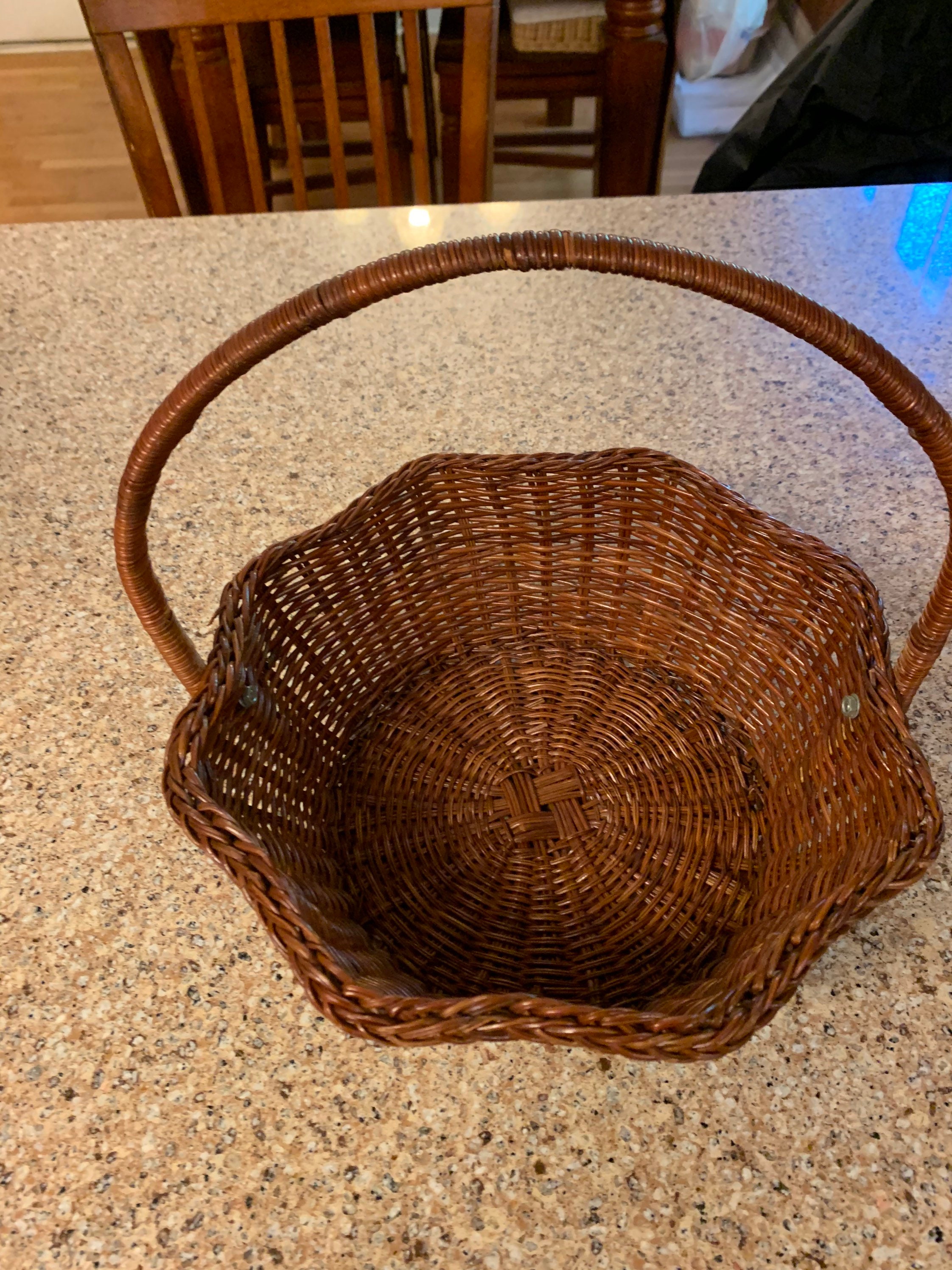 Unique Star Shaped Handled Wicker Basket Etsy UK