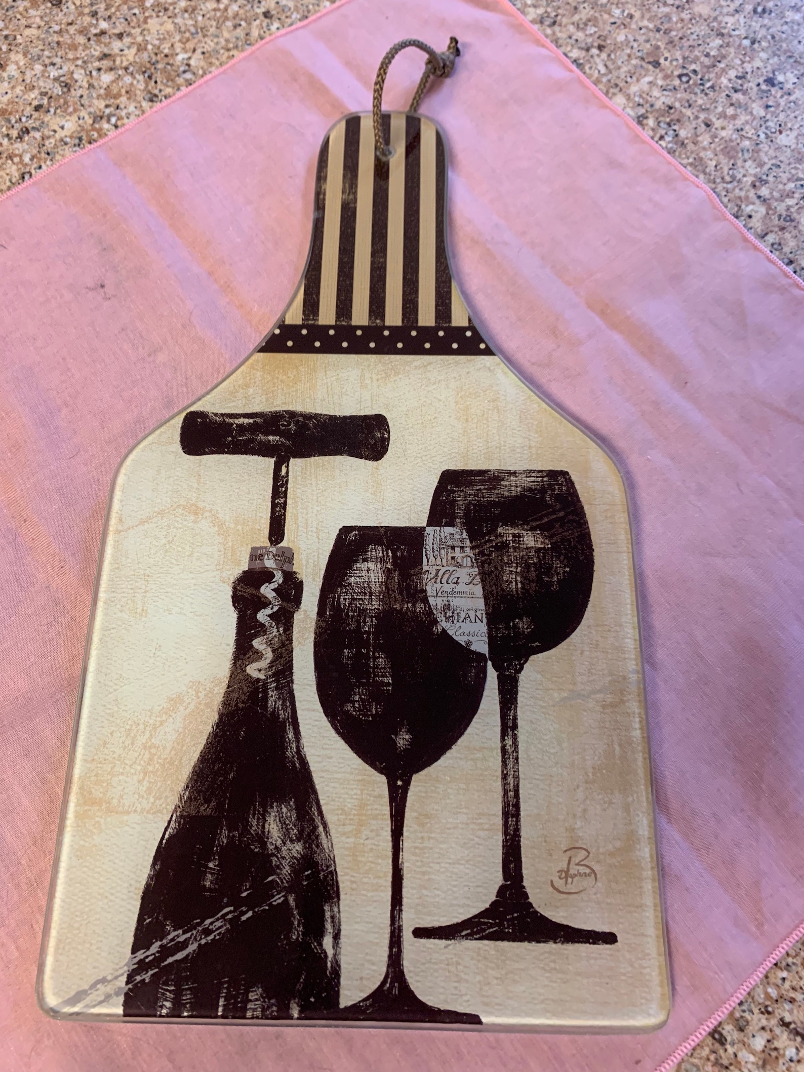Wine Themed Glass Cutting Board Etsy