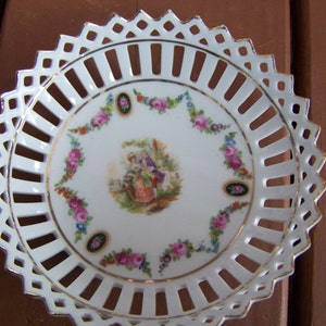 Vintage Handpainted Porcelain Candy Dish