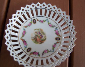 Vintage Handpainted Porcelain Candy Dish
