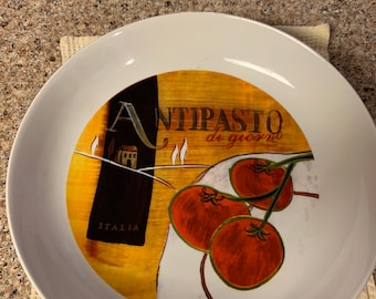Antipasto Large Ceramic Bowl with Tomato Motif
