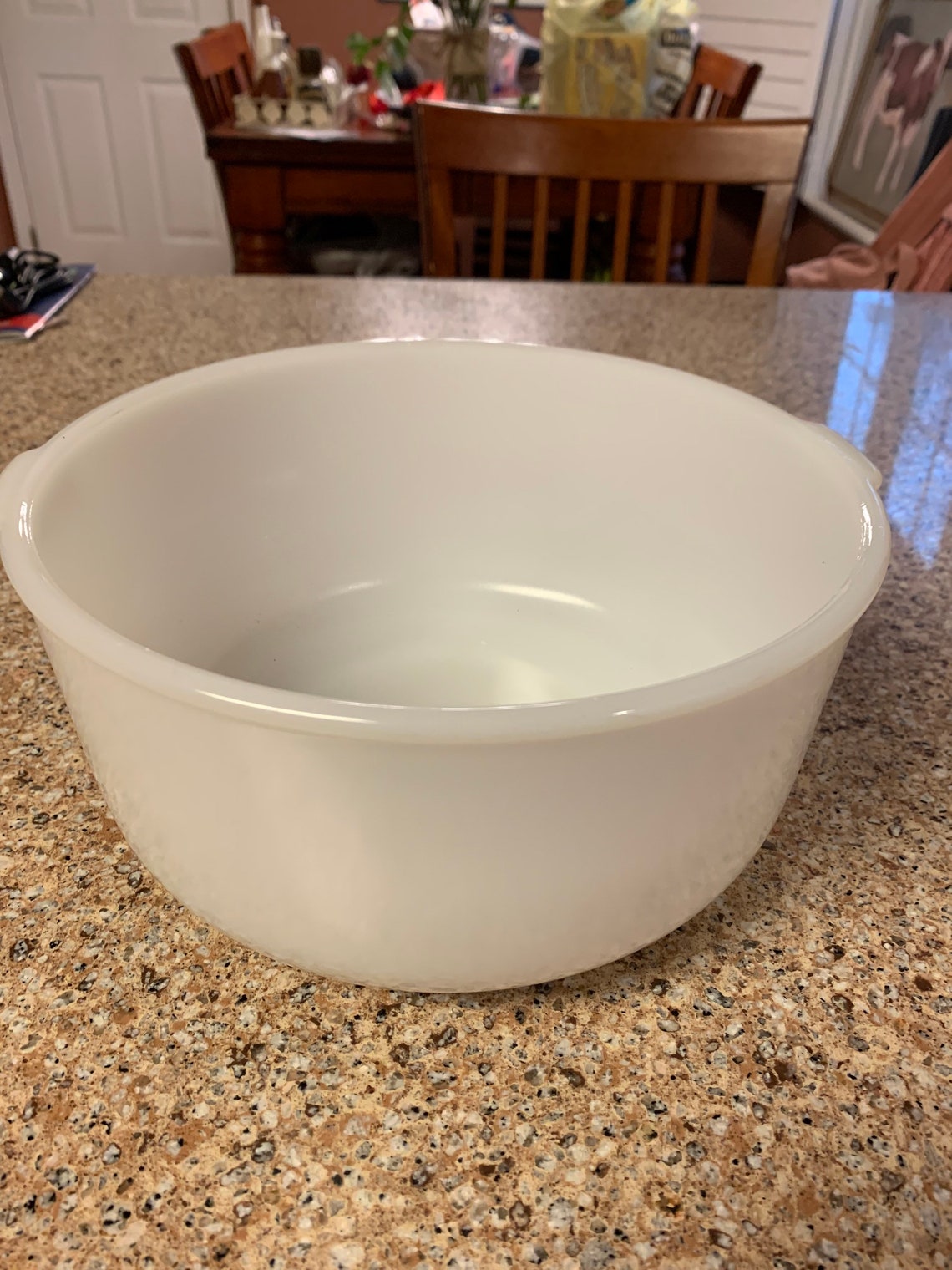 Sunbeam GLASBAKE Large White Mixing Bowl 2 Quarts Etsy