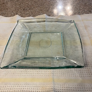 Handmade Green Tint Glass Plate
