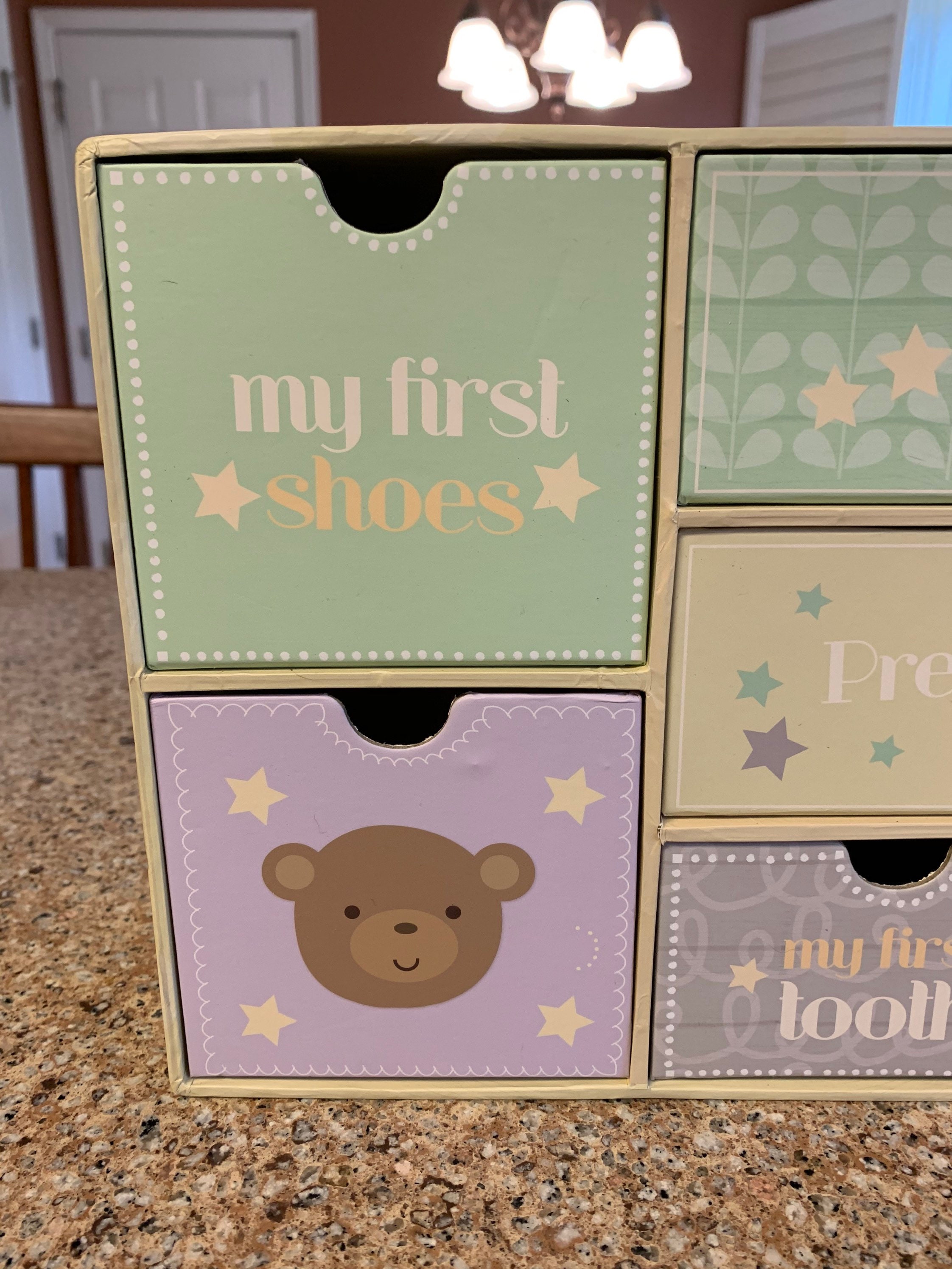 Baby Keepsake Storage Box with Drawers.........Boy or Girl Etsy