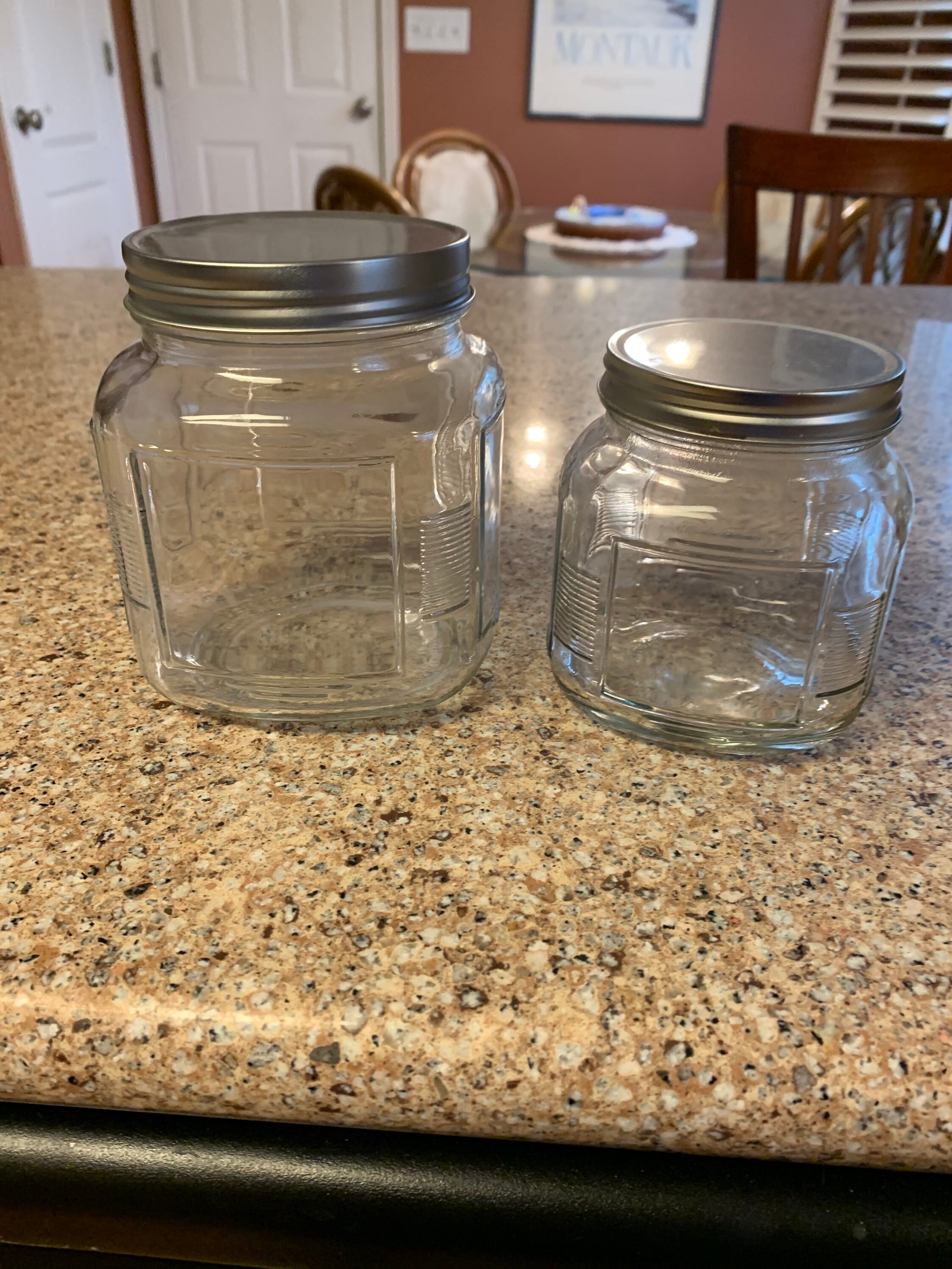 2L Bulk Storage Glass Jar Screw Top with Gold Metal – Be Just