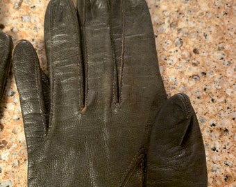 Van Raalte Brown Leather Gloves Accessoires Handschoenen & wanten Rijhandschoenen Size 6 Womens 