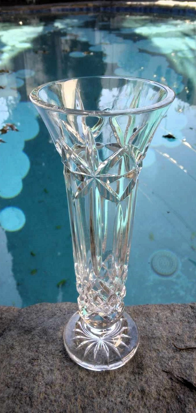 Waterford Cut Crystal Balmoral Ireland Vase Etsy