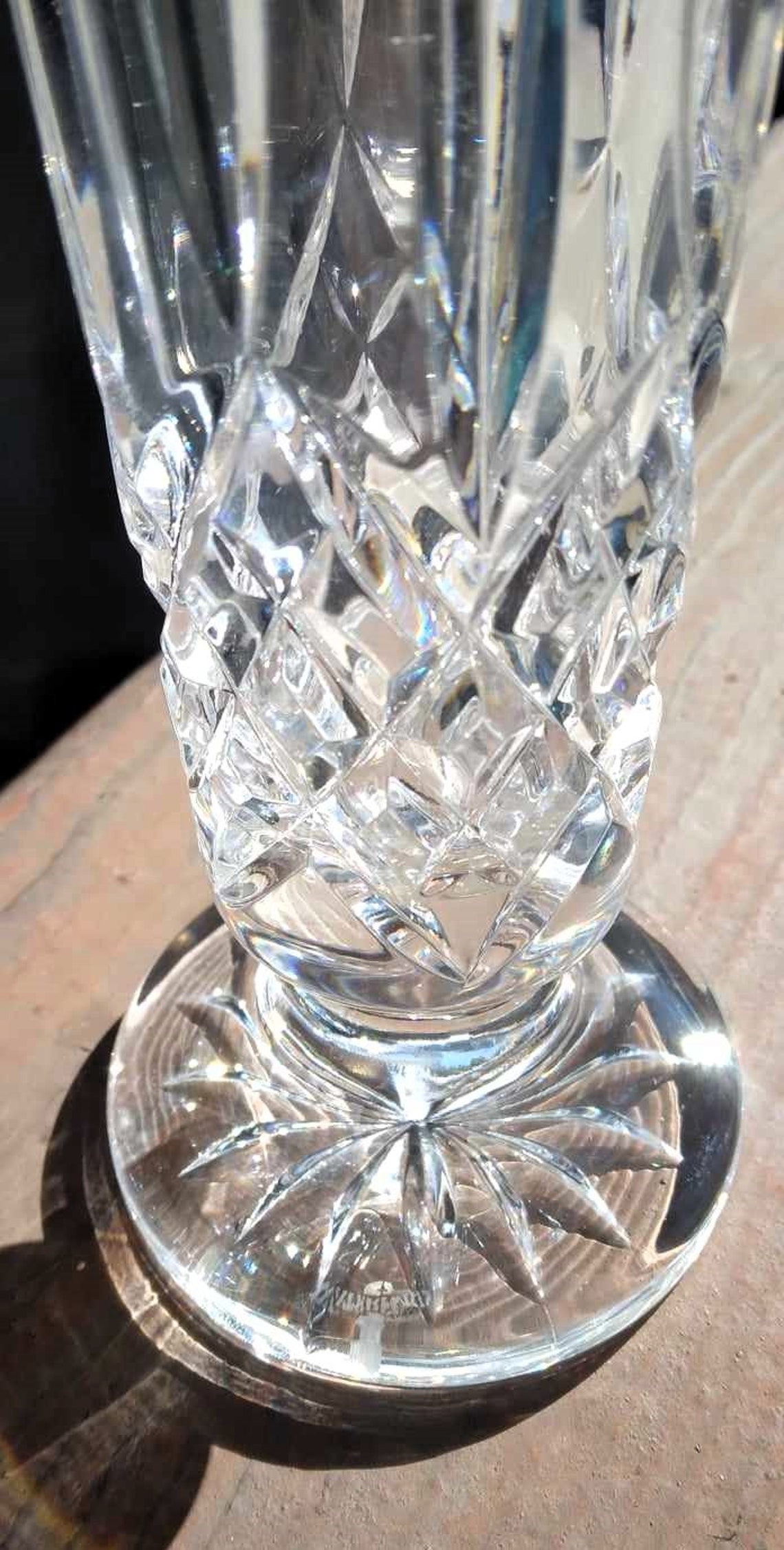 Waterford Cut Crystal Balmoral Ireland Vase Etsy