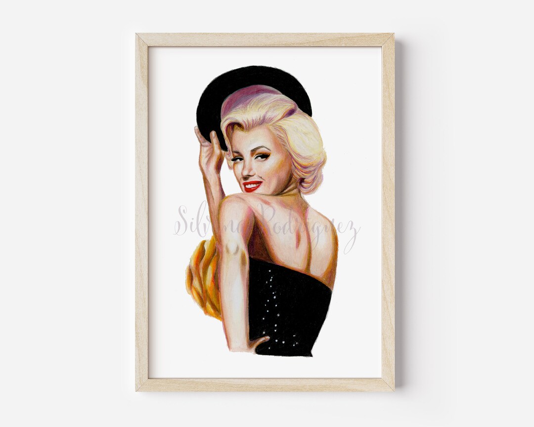 Retrato De Marilyn Monroe, Tilo De La Acuarela, Dibujo De La Mano En Pared Image110600067