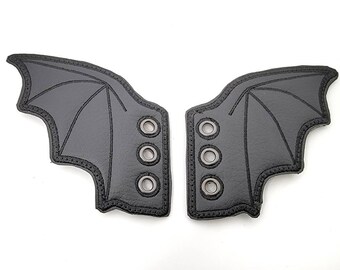 black bat wing combat boots