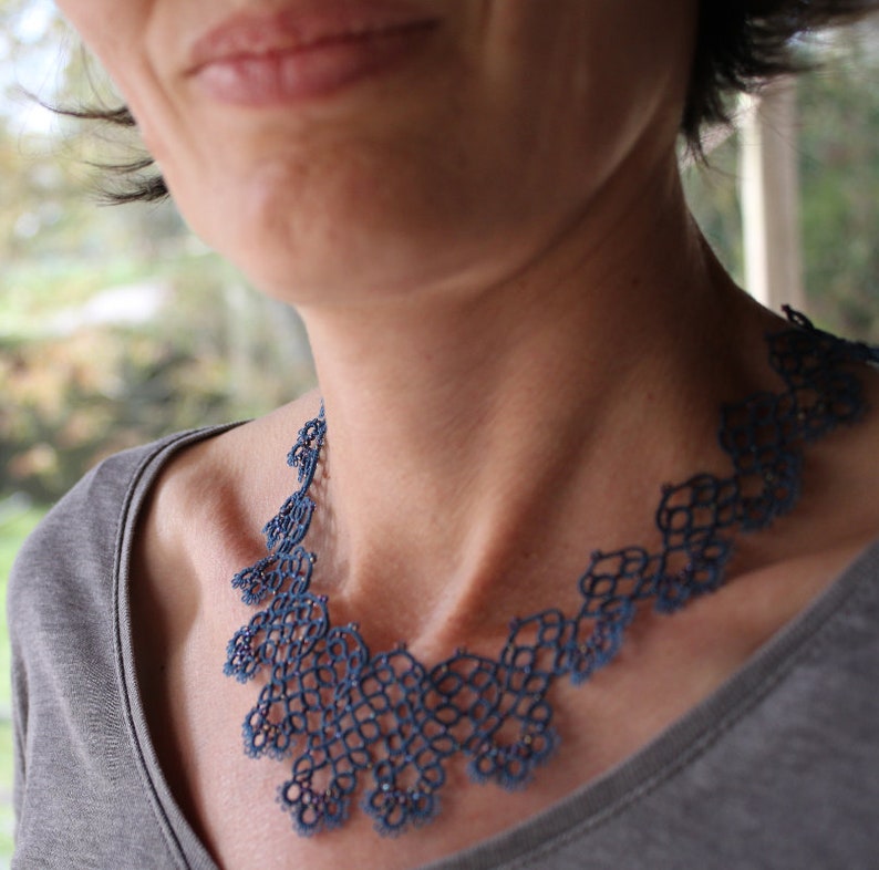 Tatting Pattern for Necklace Tatted Jewelry Shuttle Etsy
