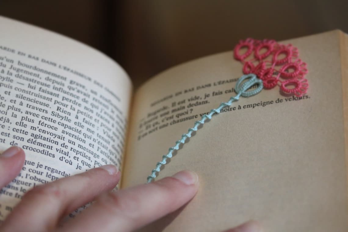 Flower Bookmark Tatting Pattern Beginner Bookmarks Tatted Lace, Easy ...