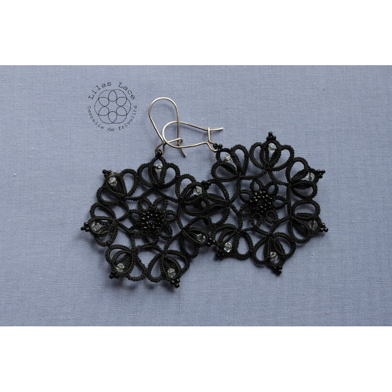Earrings Tatting Pattern Tatted Lace Earrings Shuttle Etsy