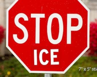 Stop ICE Sticker | Waterproof Resist Decal, Social Justice