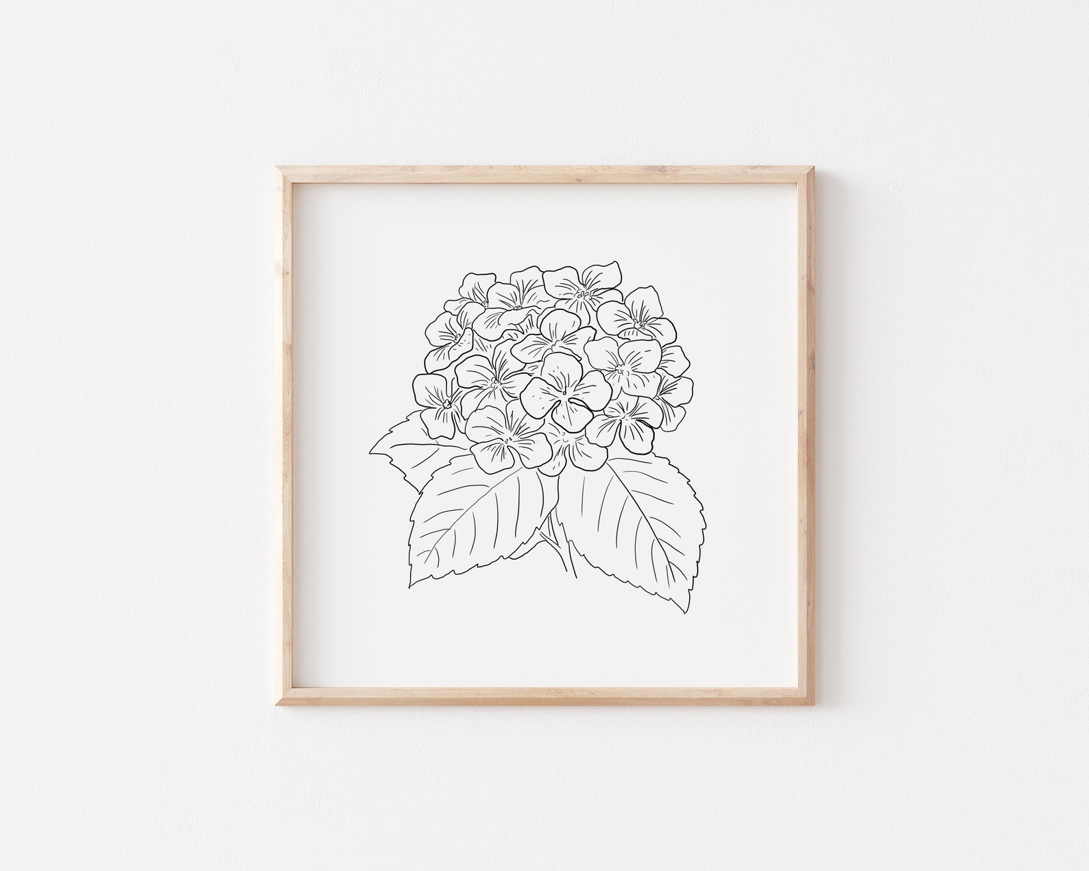 Simple Hydrangea Print for Simple and Easy Wall Art - Etsy