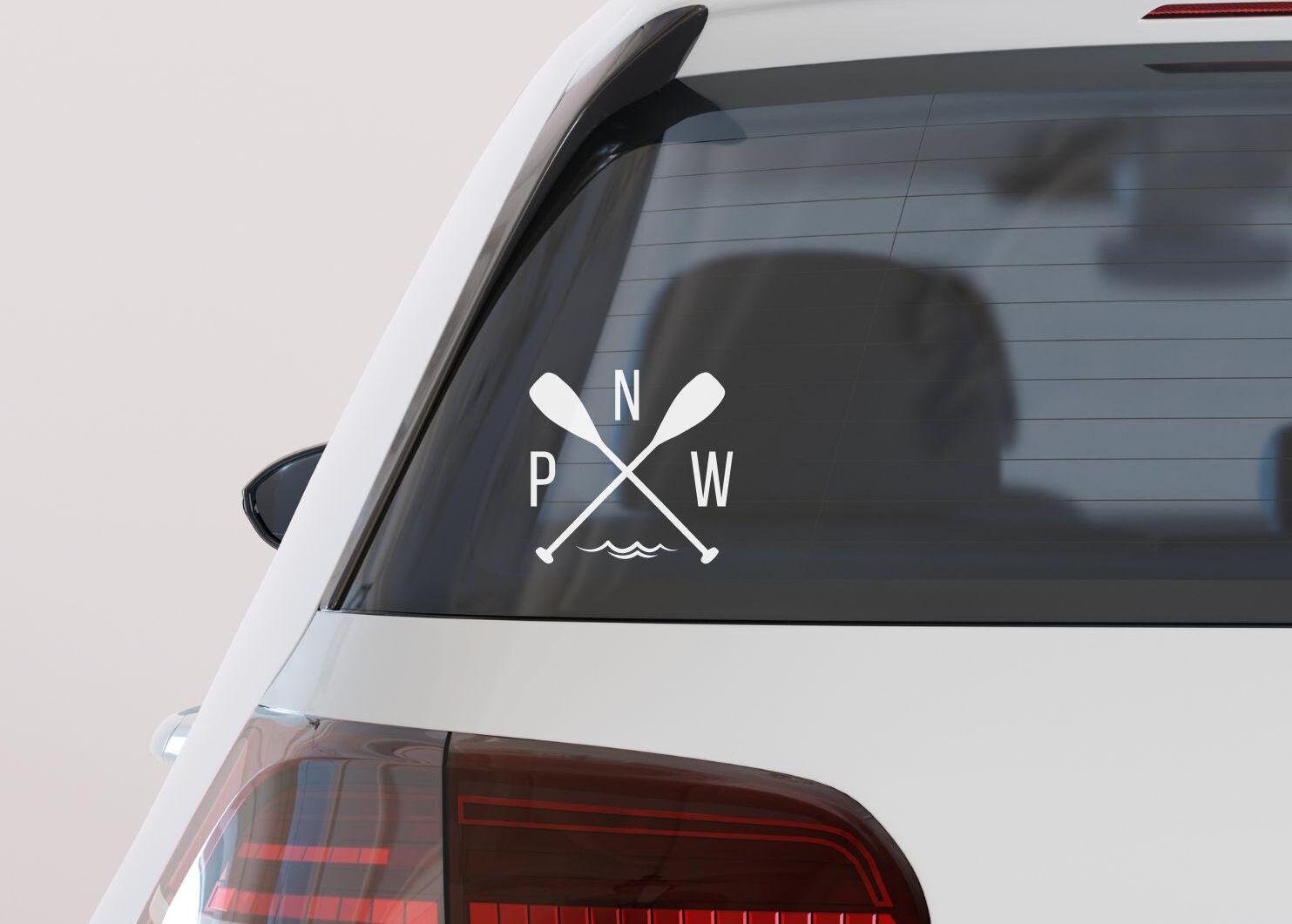 PNW Paddling Vinyl Decal: Waterproof Laptop Sticker (4.5")