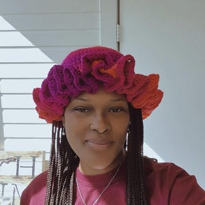 Crochet Ruffle Hat
