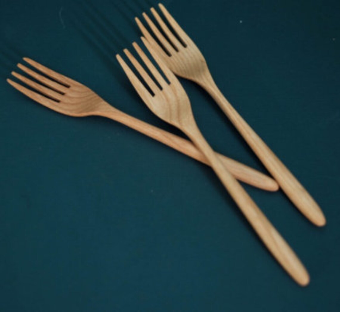 Lovely Wooden Fork set of 3 pcs/ Handmade Wood fork Etsy